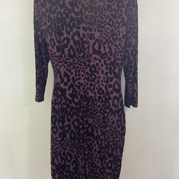 Cache Leopard Velvet Burnout Bodycon Sheath Dress Sz 6 Witchy Whimsigoth - Picture 3 of 11